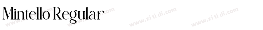 Mintello Regular字体转换